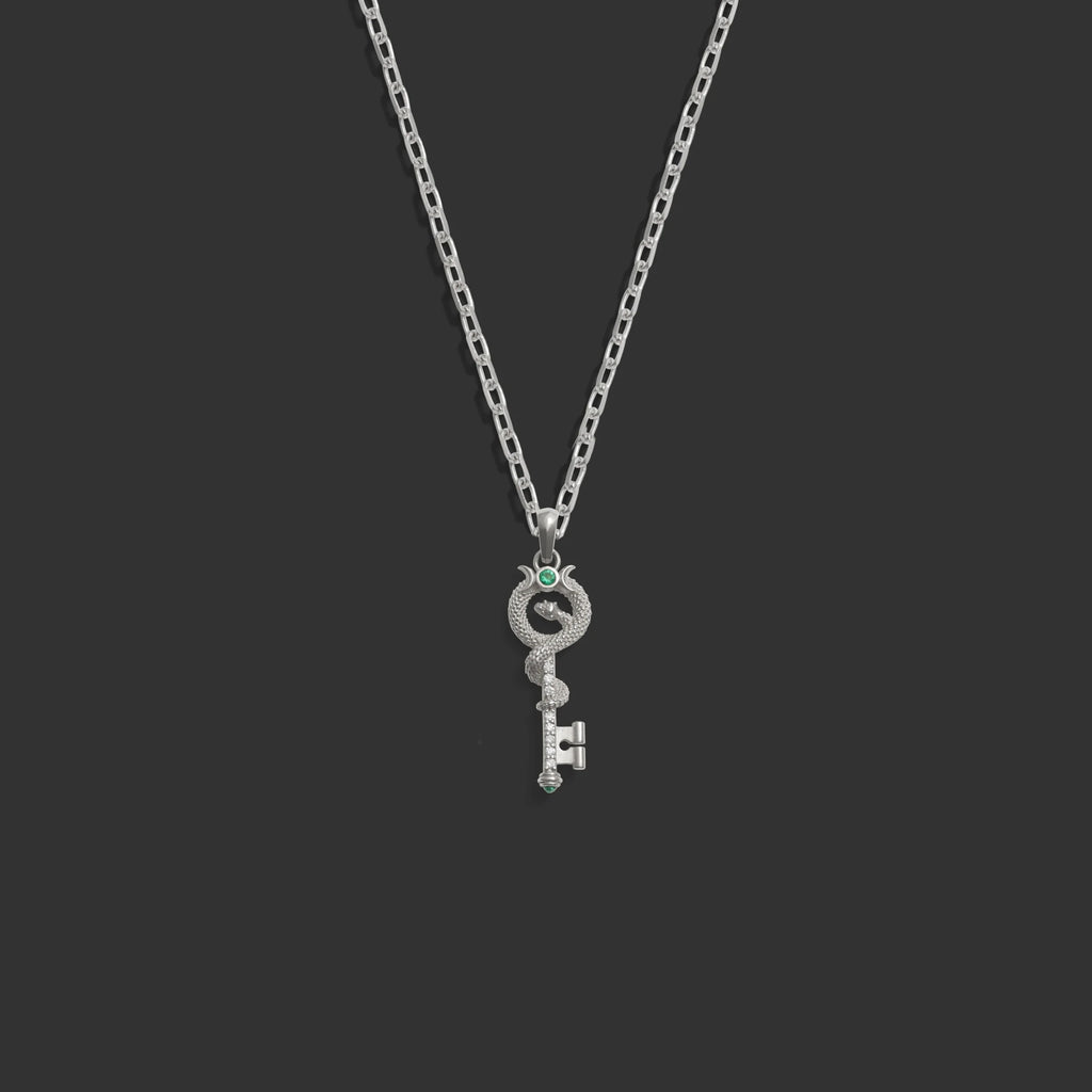 Emerald Key Necklace