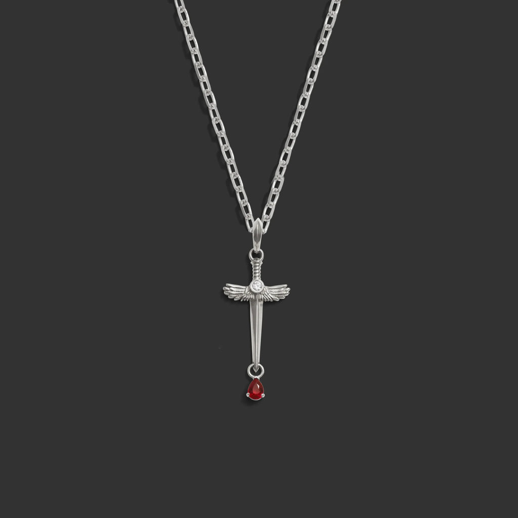 Ruby Sword Necklace
