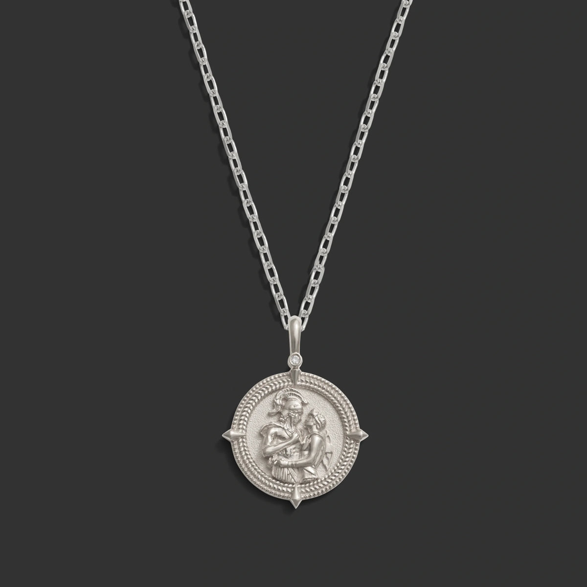 Diamond Achilles & Patroclus Necklace