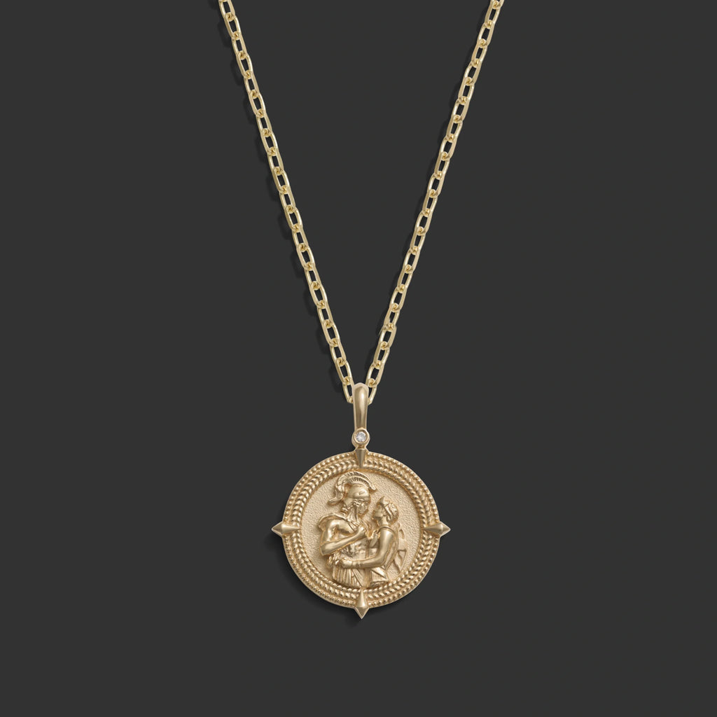 Diamond Achilles & Patroclus Necklace