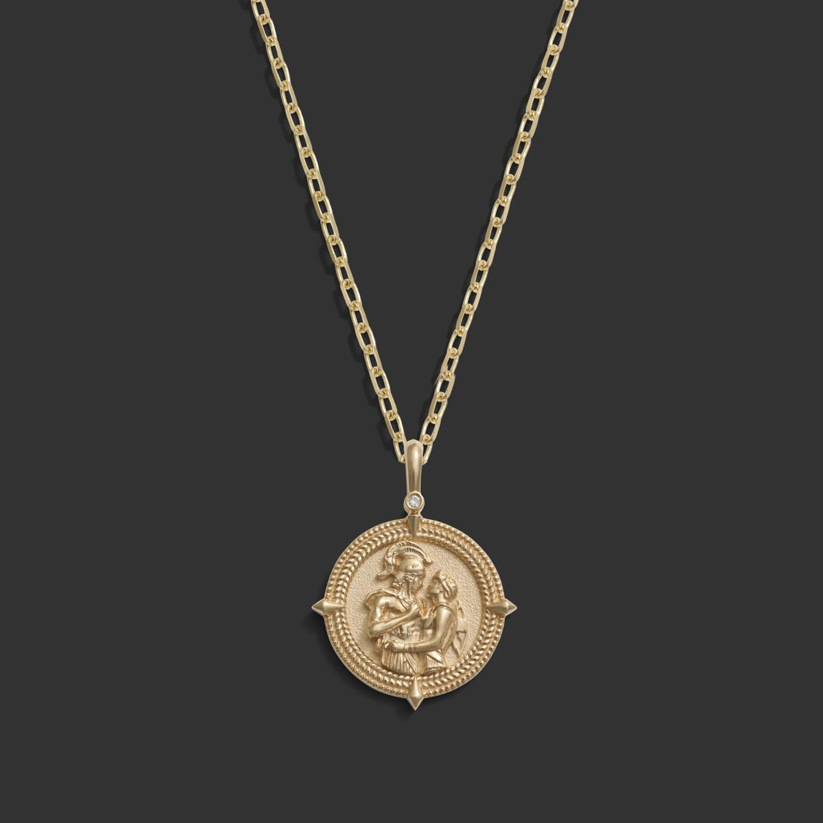 Diamond Achilles & Patroclus Necklace