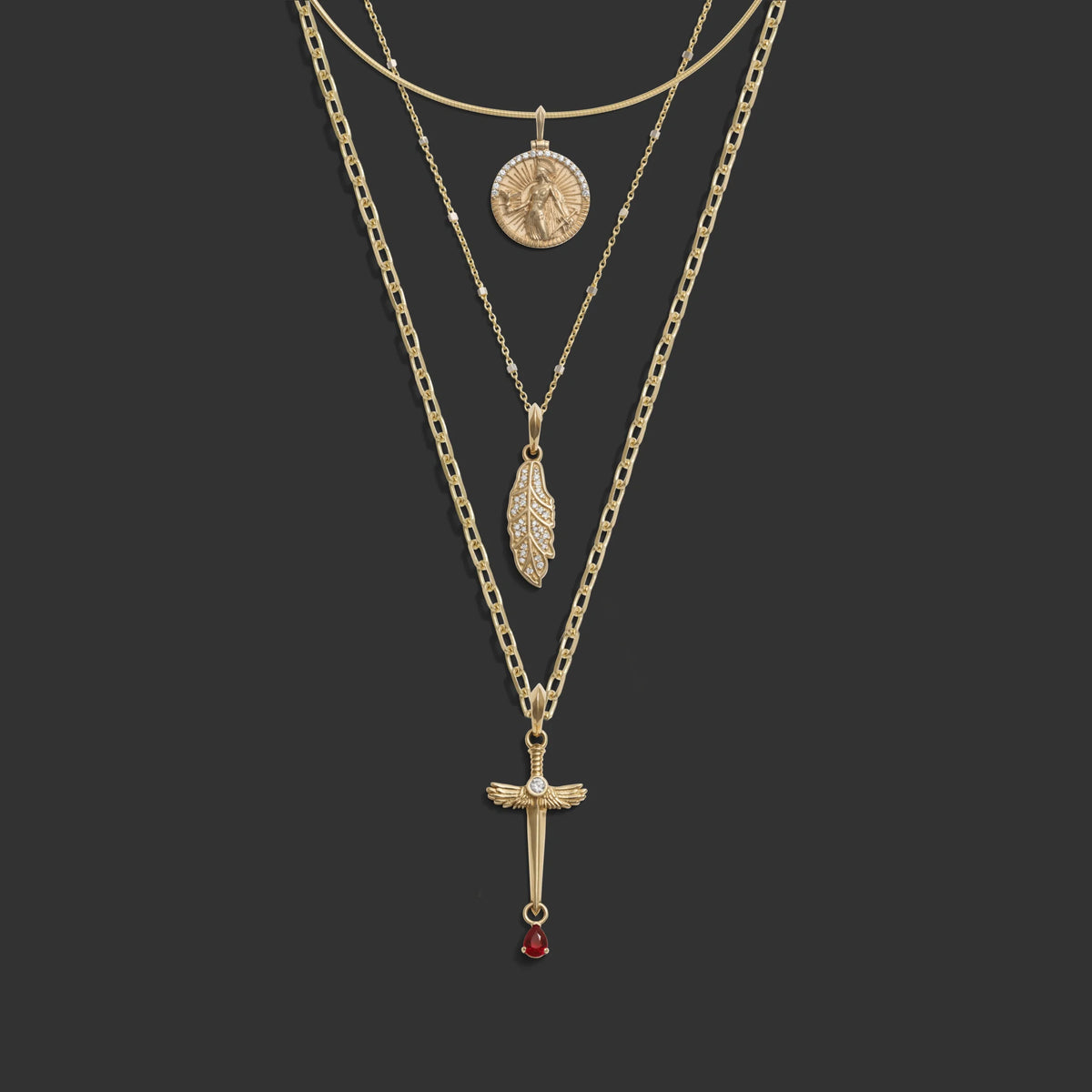 Diamond Athena Necklace Set