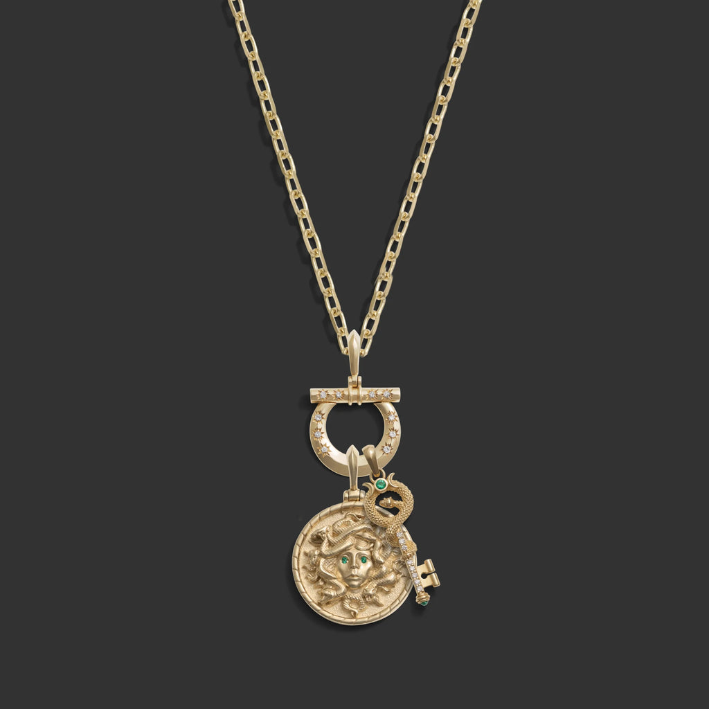 Immortal Medusa Charm Necklace
