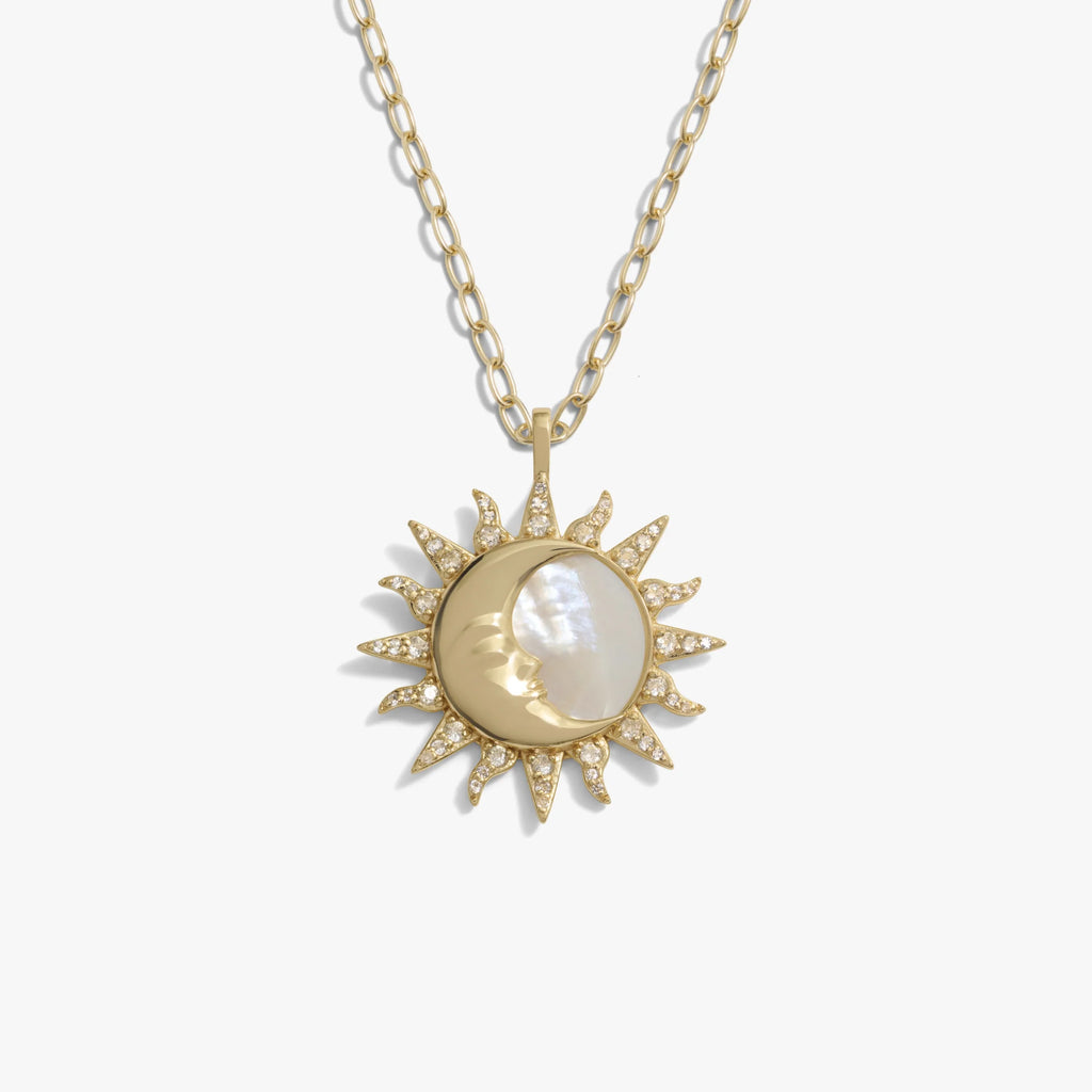 Sun & Moon Mother of Pearl Necklace
