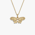 Moonstone Moth Necklace