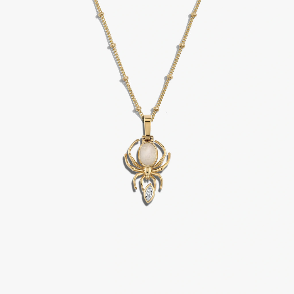 Moonstone Spider Necklace