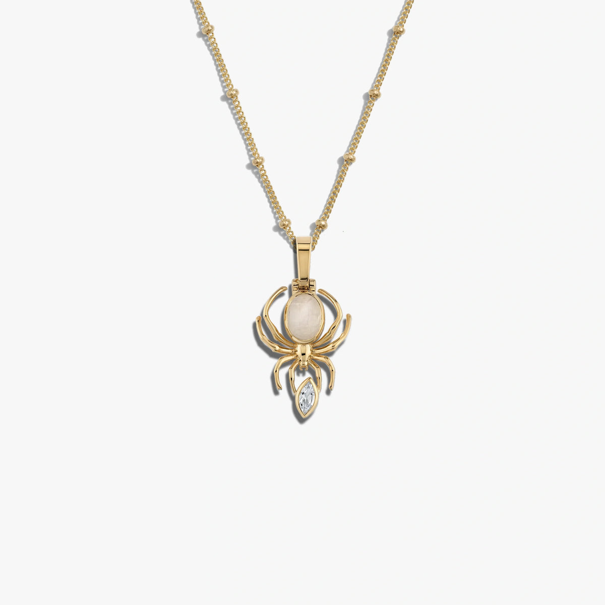 Moonstone Spider Necklace
