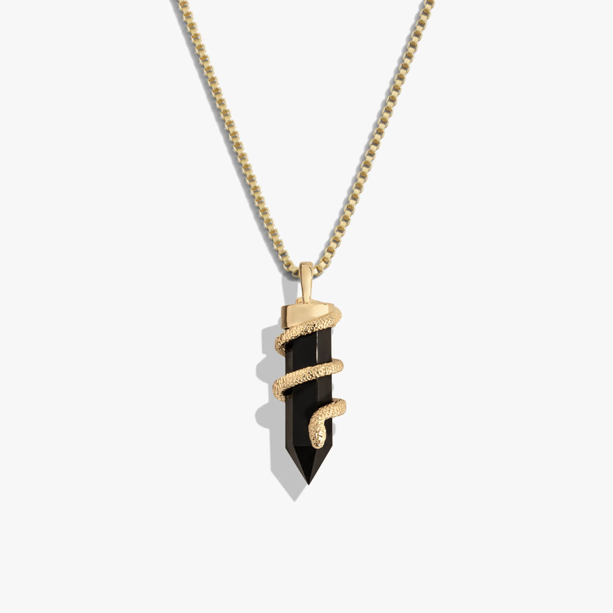 Onyx Crystal Snake Necklace