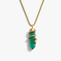 Men's Green Onyx Crystal Snake Necklace