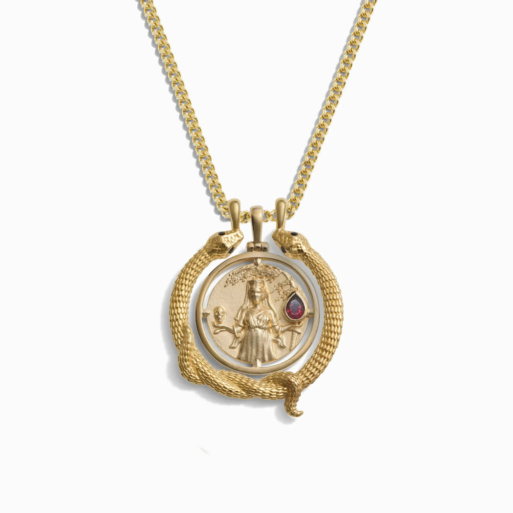 Persephone Snake Halo Necklace