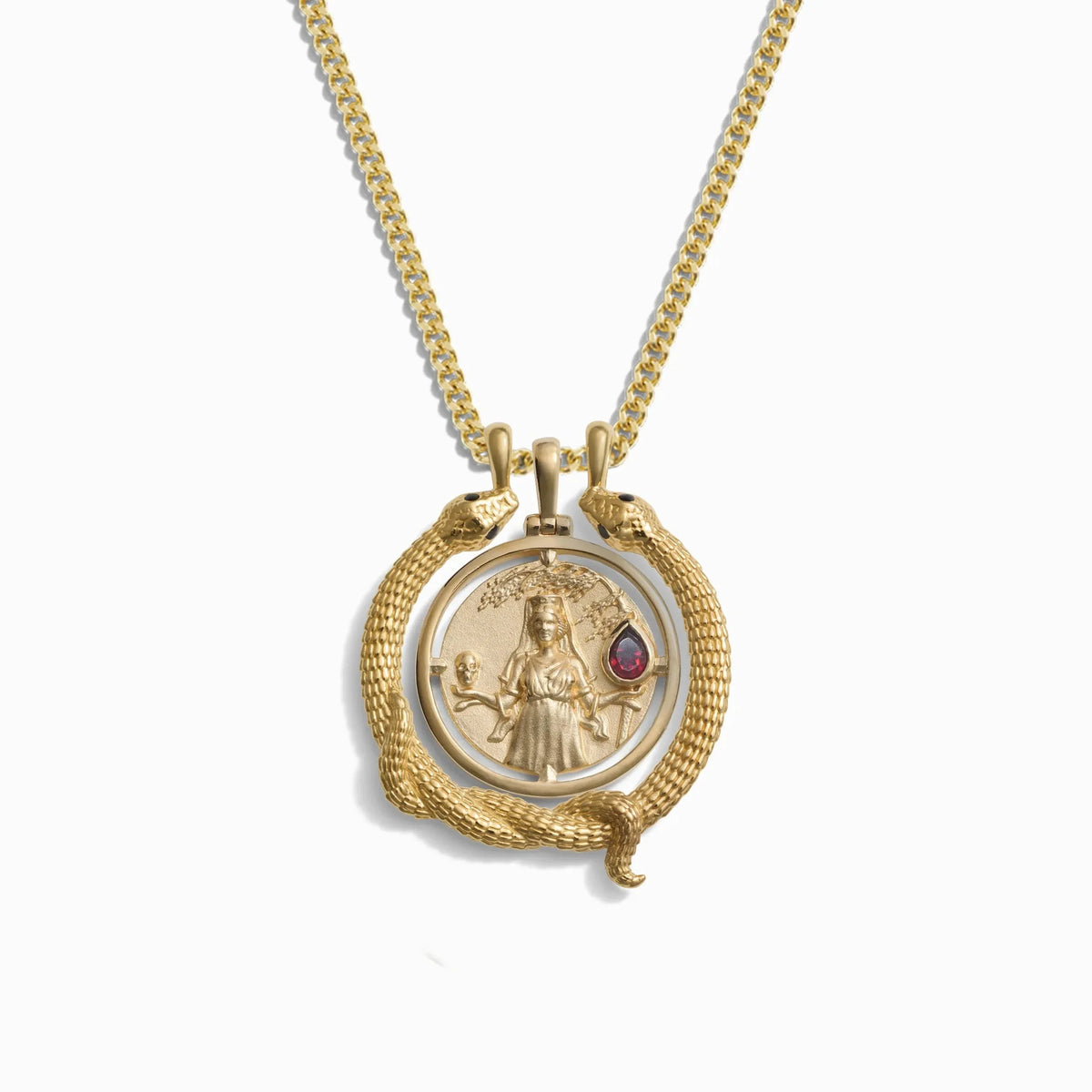 Persephone Snake Halo Necklace