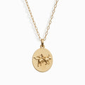 Zodiac Goddess Pendant + Mini Paperclip Chain