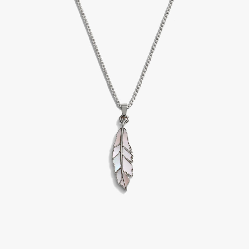 Mother of Pearl Feather Necklace
