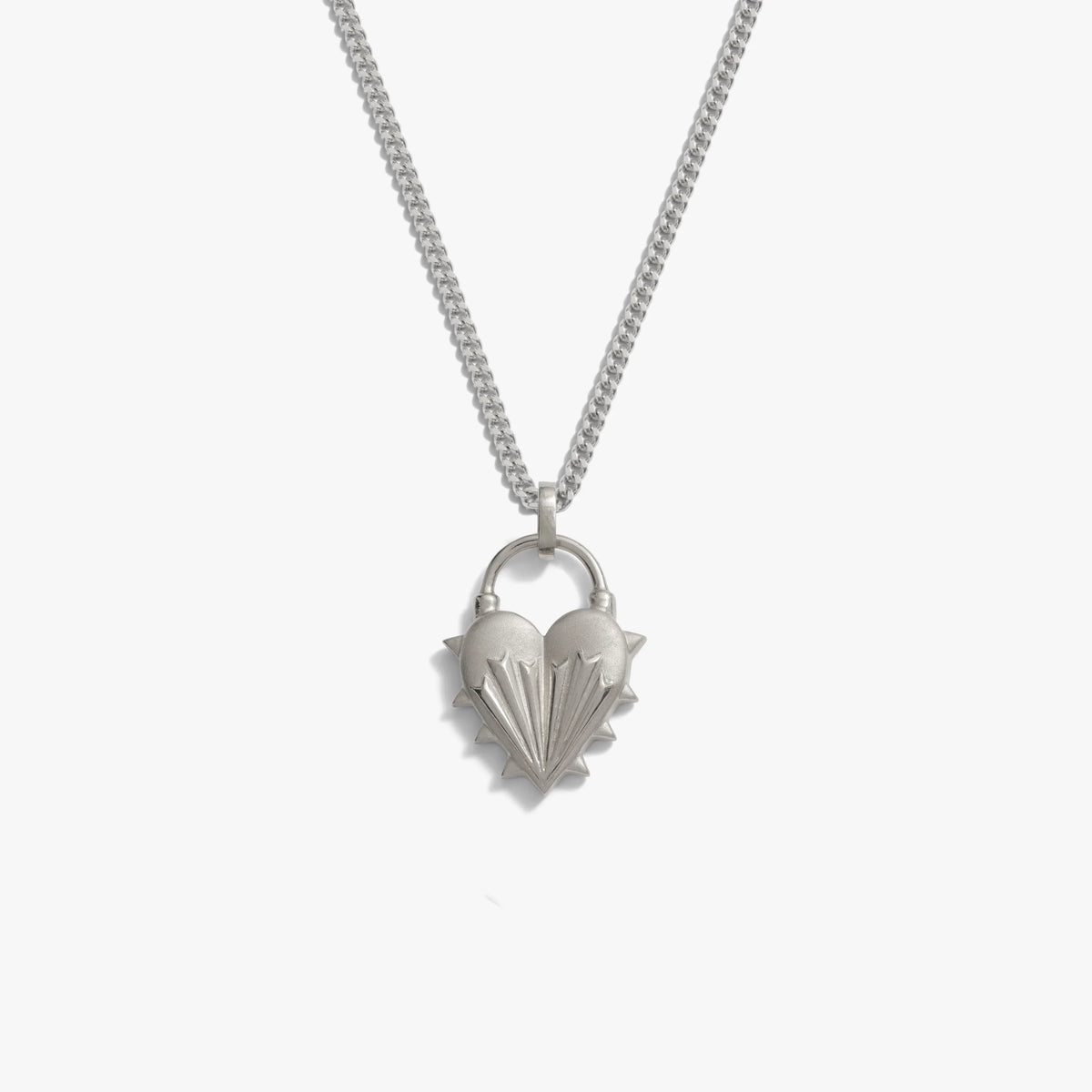 Men's Spiked Heart Necklace