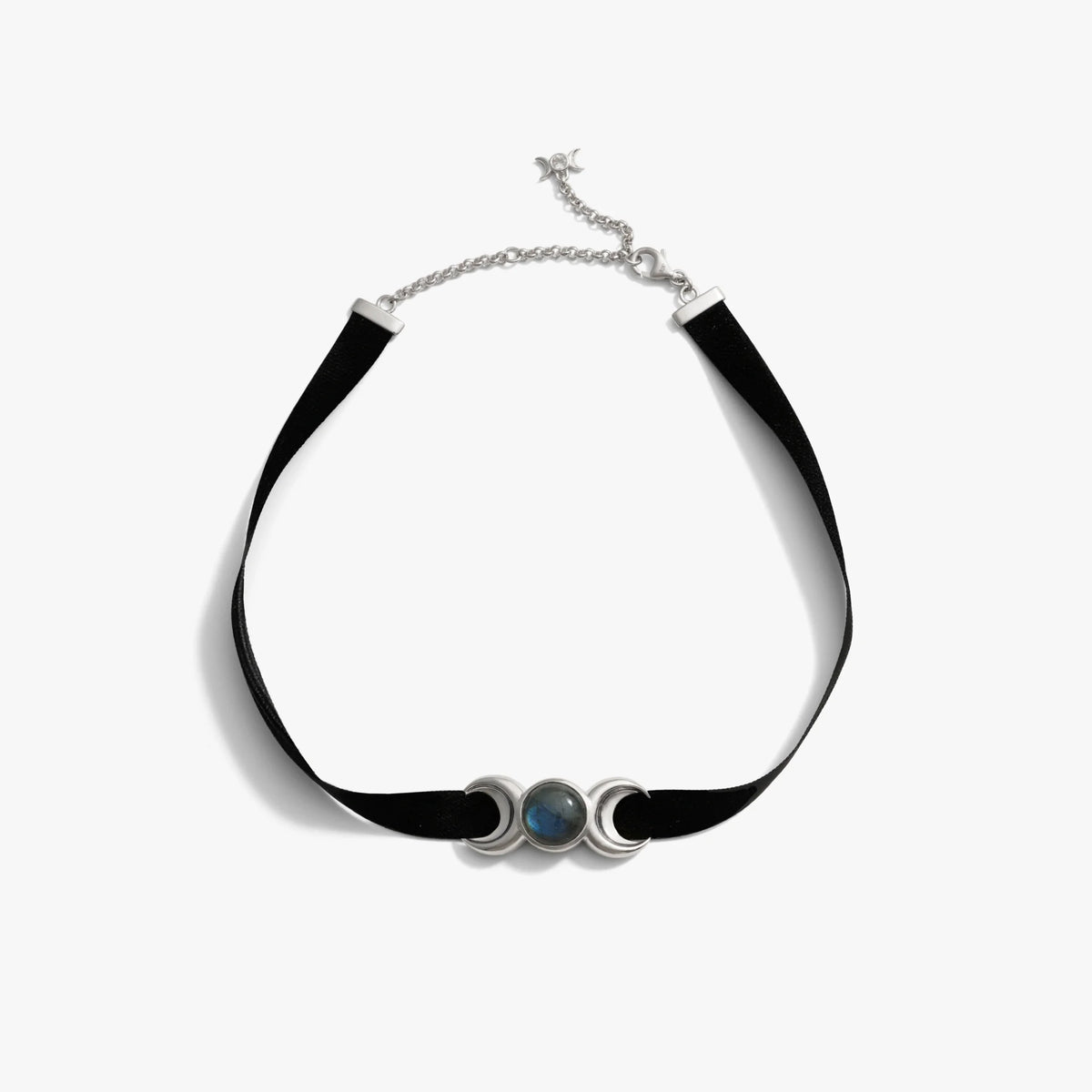 Triple Moon Velvet Choker