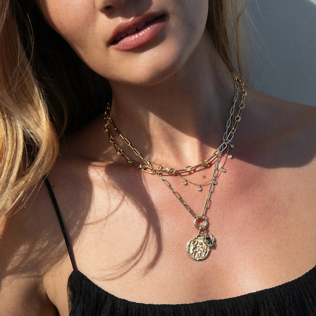 Diamond Artemis Charm Necklace