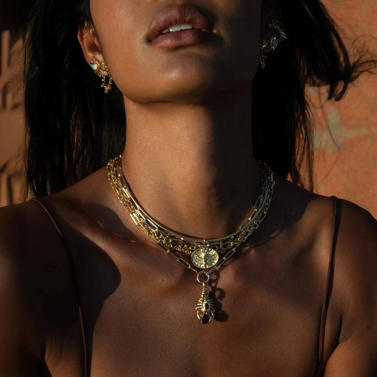 Gemstone Scorpion Amulet