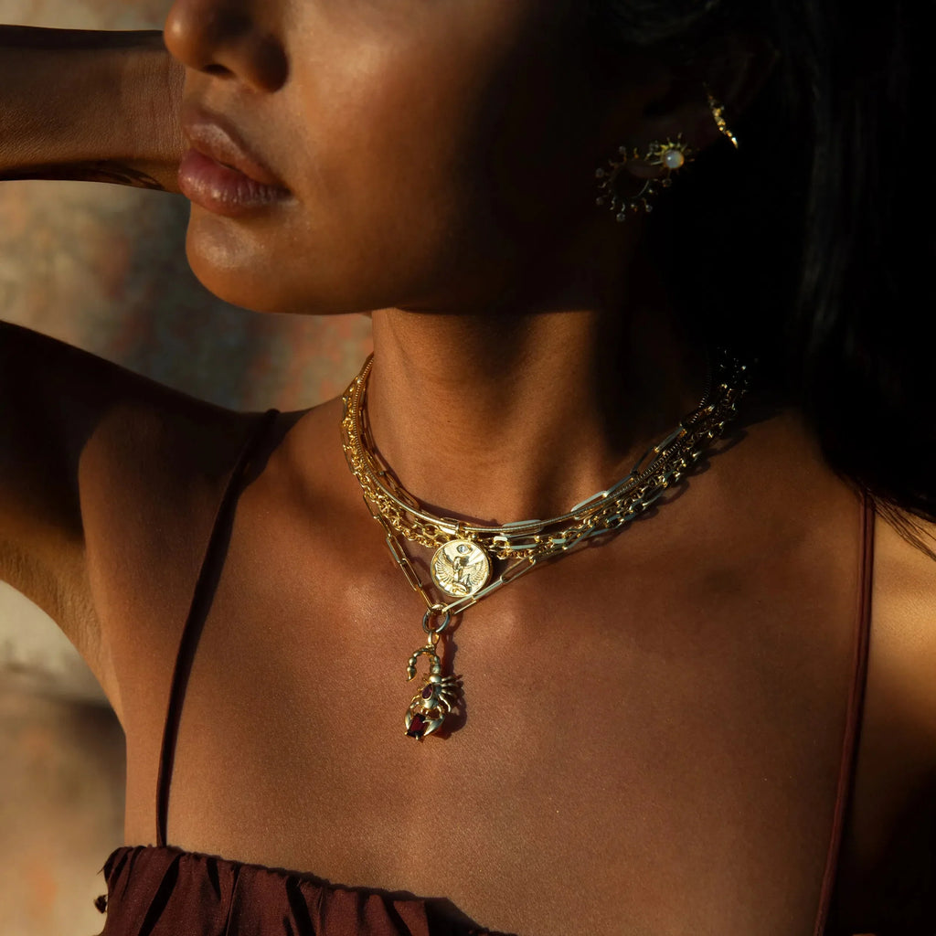 Gemstone Scorpion Amulet
