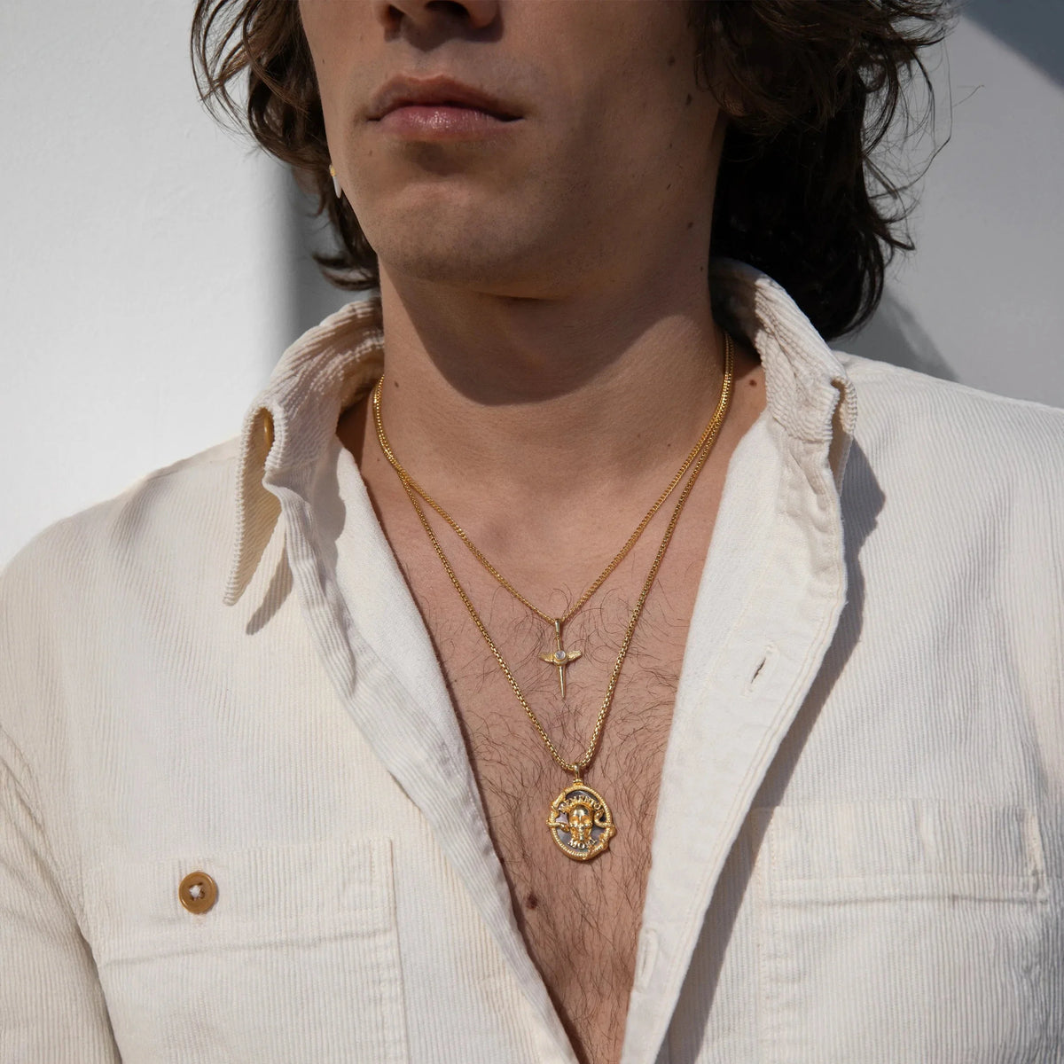 Men's Memento Mori Necklace Set
