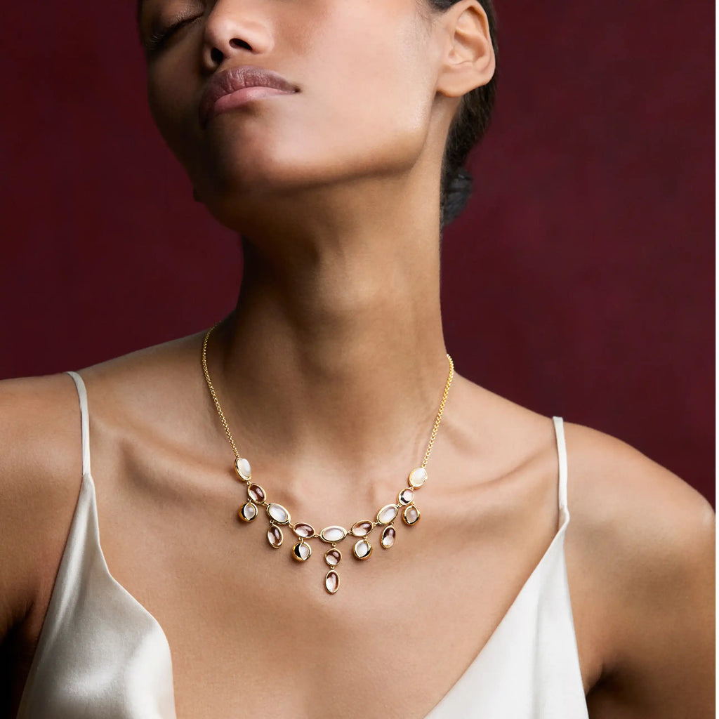 Midnight Reflection Collar Necklace