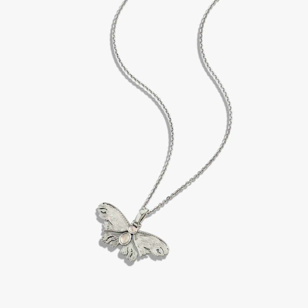 Moonstone Moth Necklace