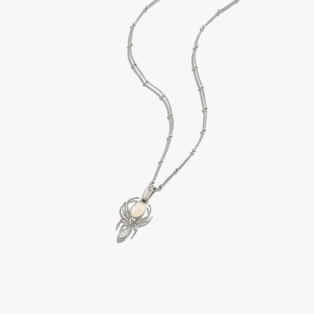 Moonstone Spider Necklace