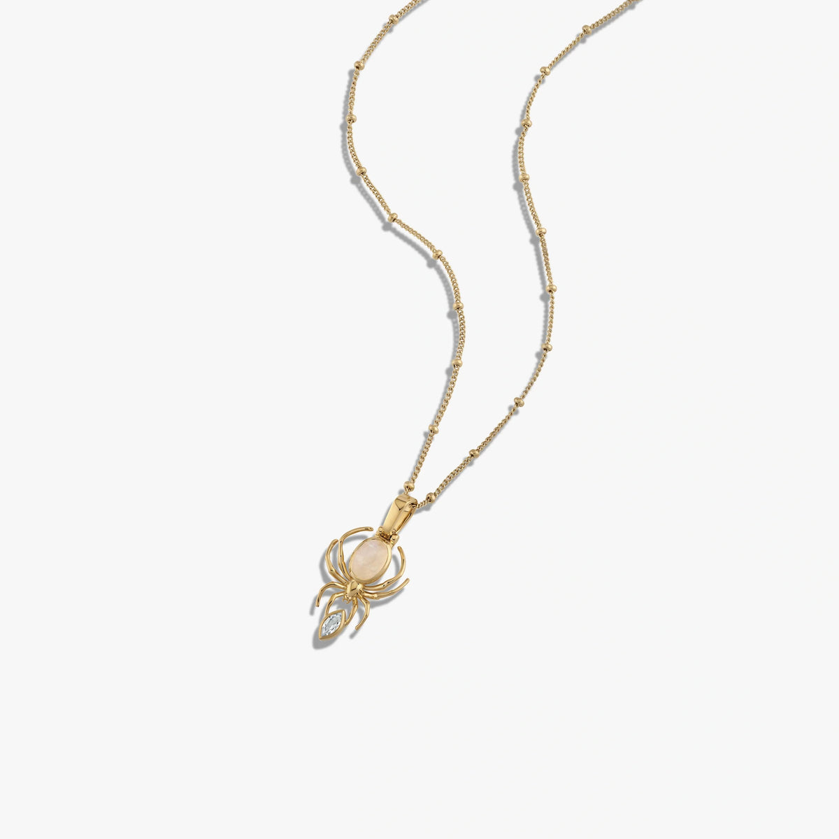 Moonstone Spider Necklace