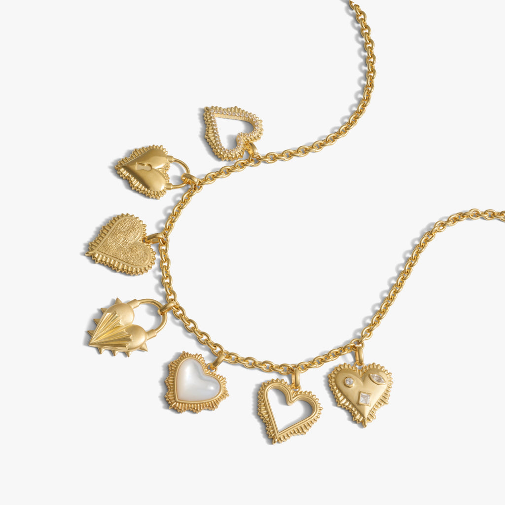 Radiant Heart Statement Charm Necklace
