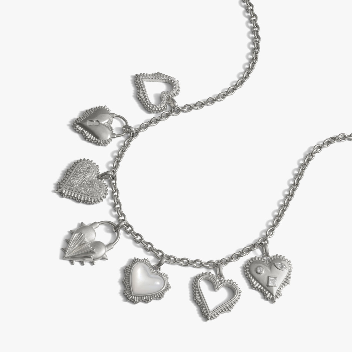 Radiant Heart Statement Charm Necklace