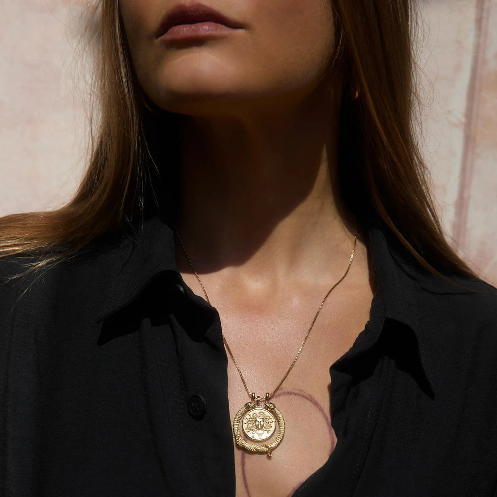 Snake Goddess Halo Necklace