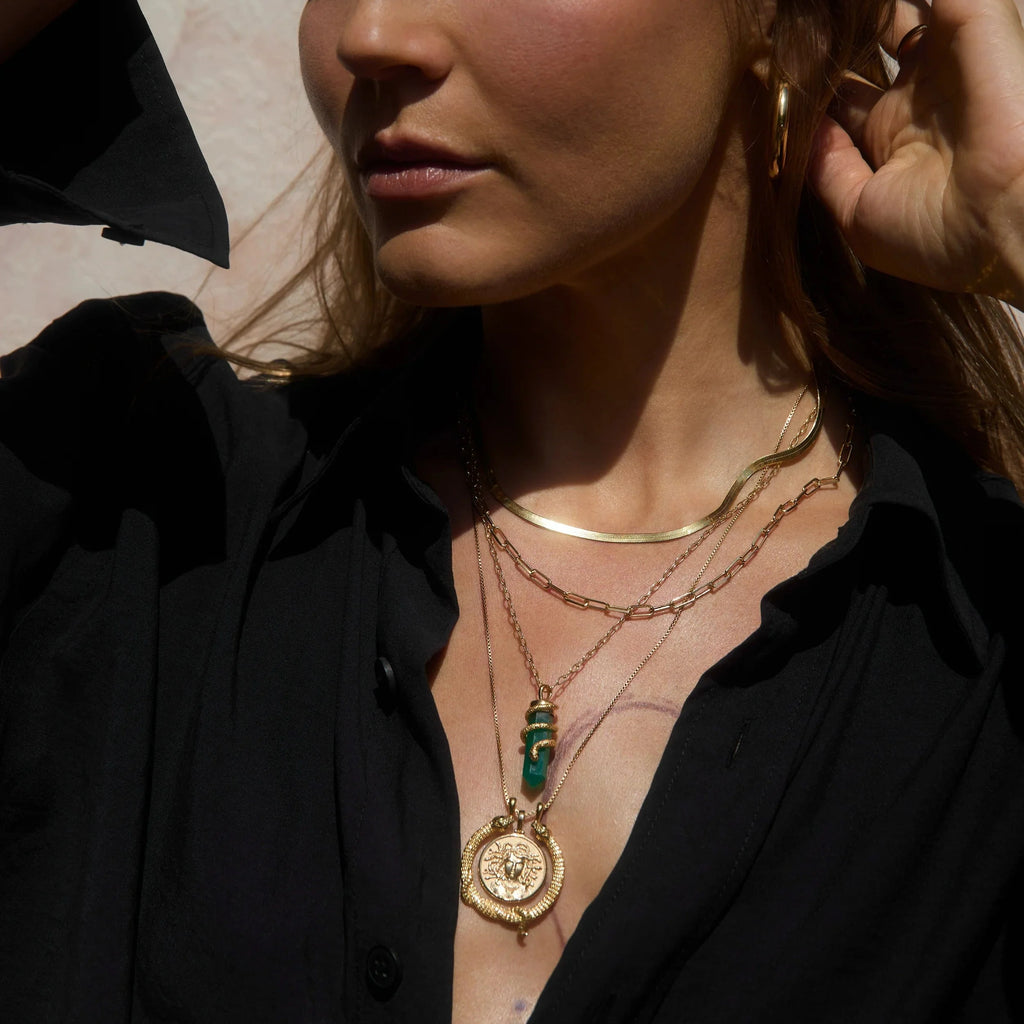 Snake Goddess Halo Necklace