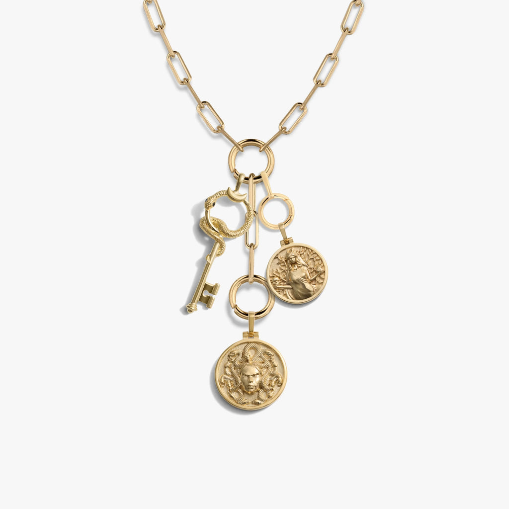 Snake in the Garden Charm Lariat