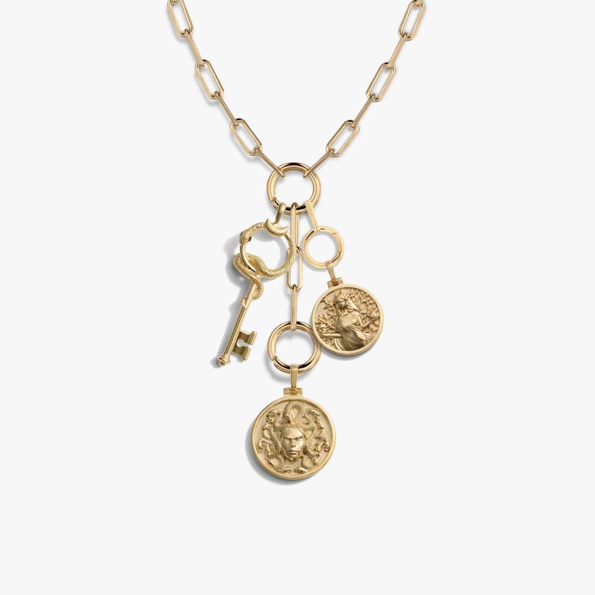 Snake in the Garden Charm Lariat