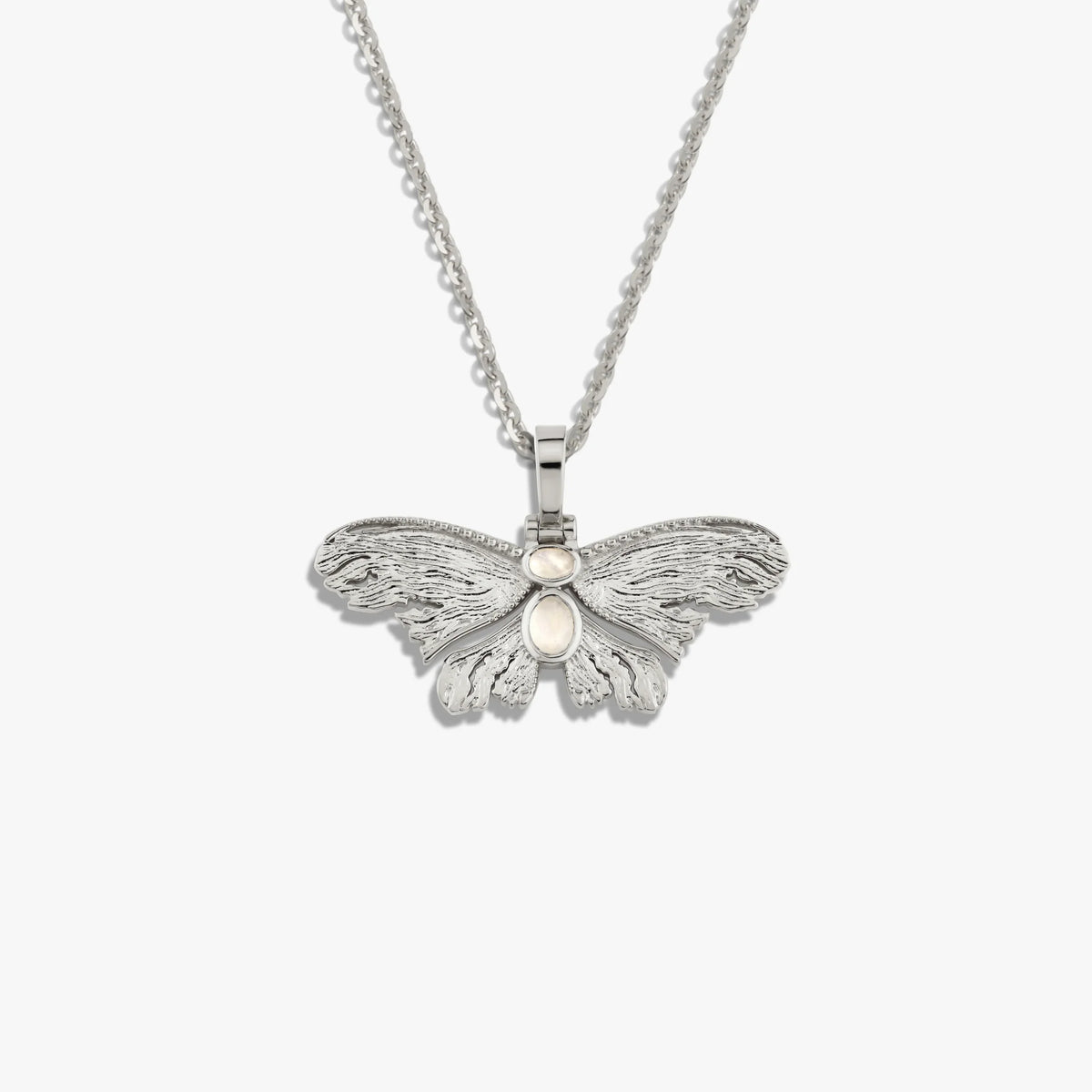 Moonstone Moth Necklace