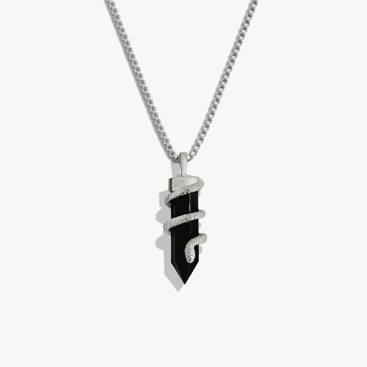 Onyx Crystal Snake Necklace