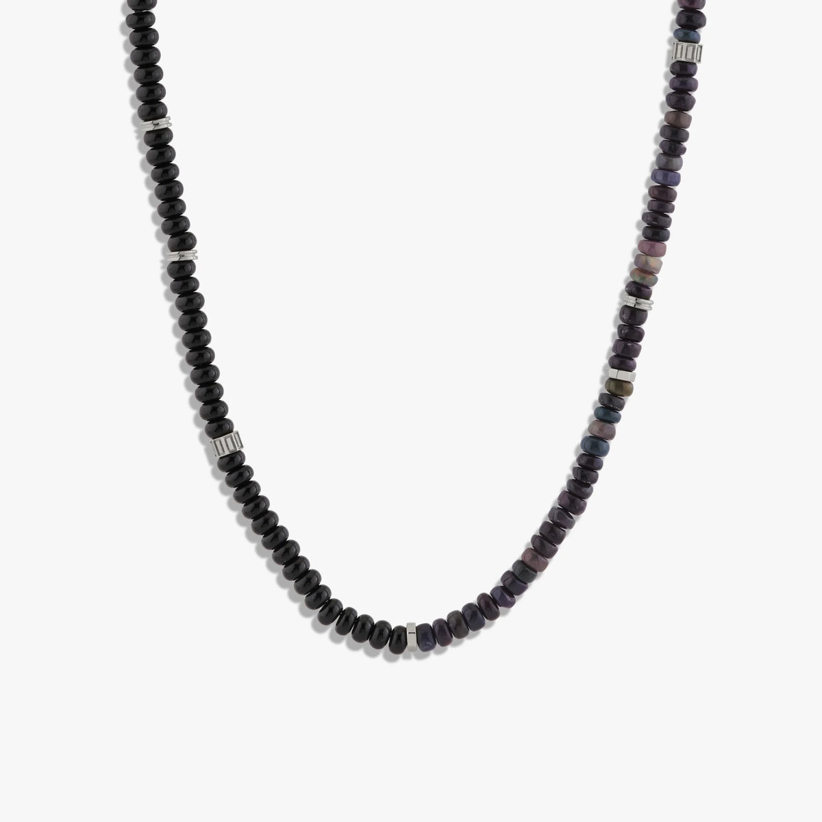 Black Opal Meditation Necklace