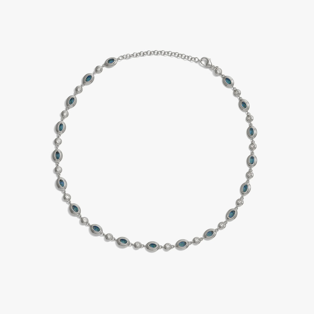 Gemstone Tennis Necklace