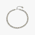 Triple Moon Tennis Necklace