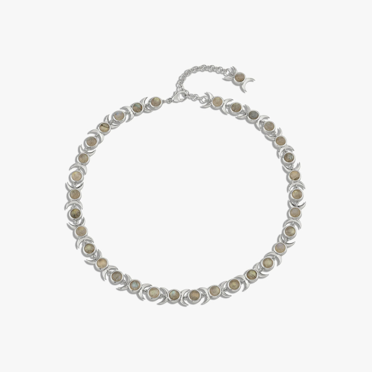 Triple Moon Tennis Necklace