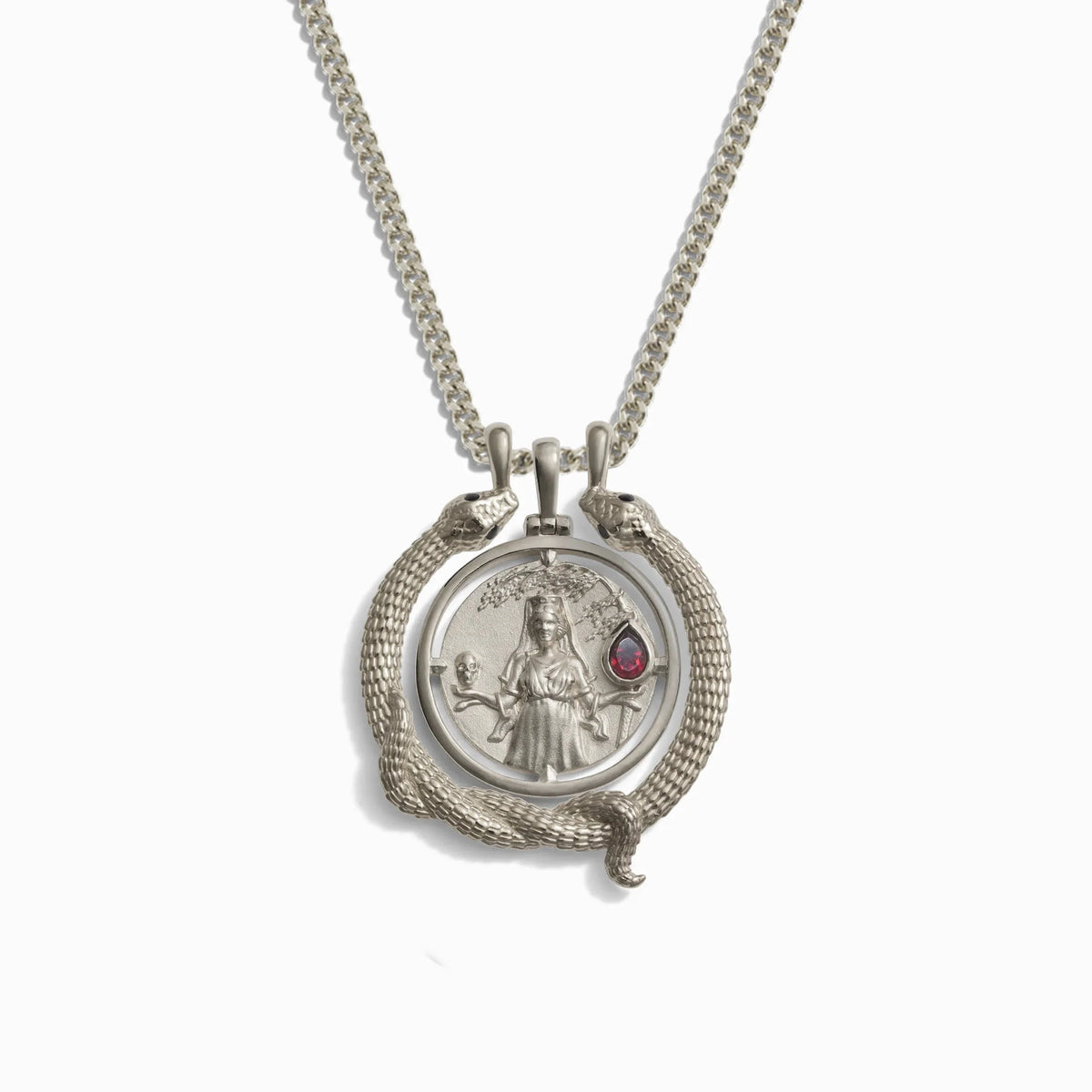 Persephone Snake Halo Necklace