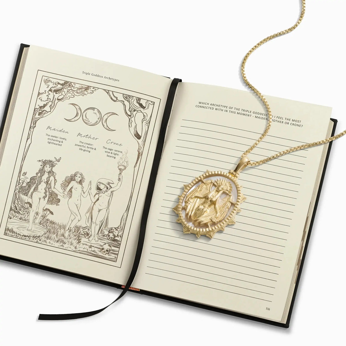 The Goddess Journal + Necklace Set