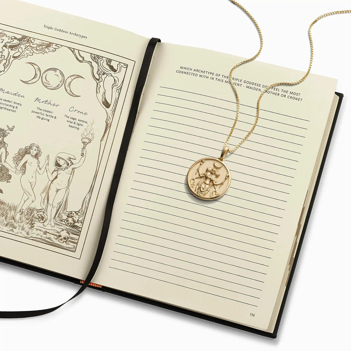 The Goddess Journal + Necklace Set