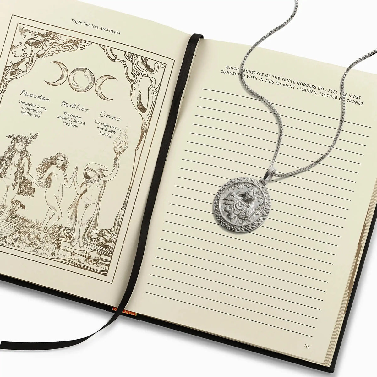 The Goddess Journal + Necklace Set