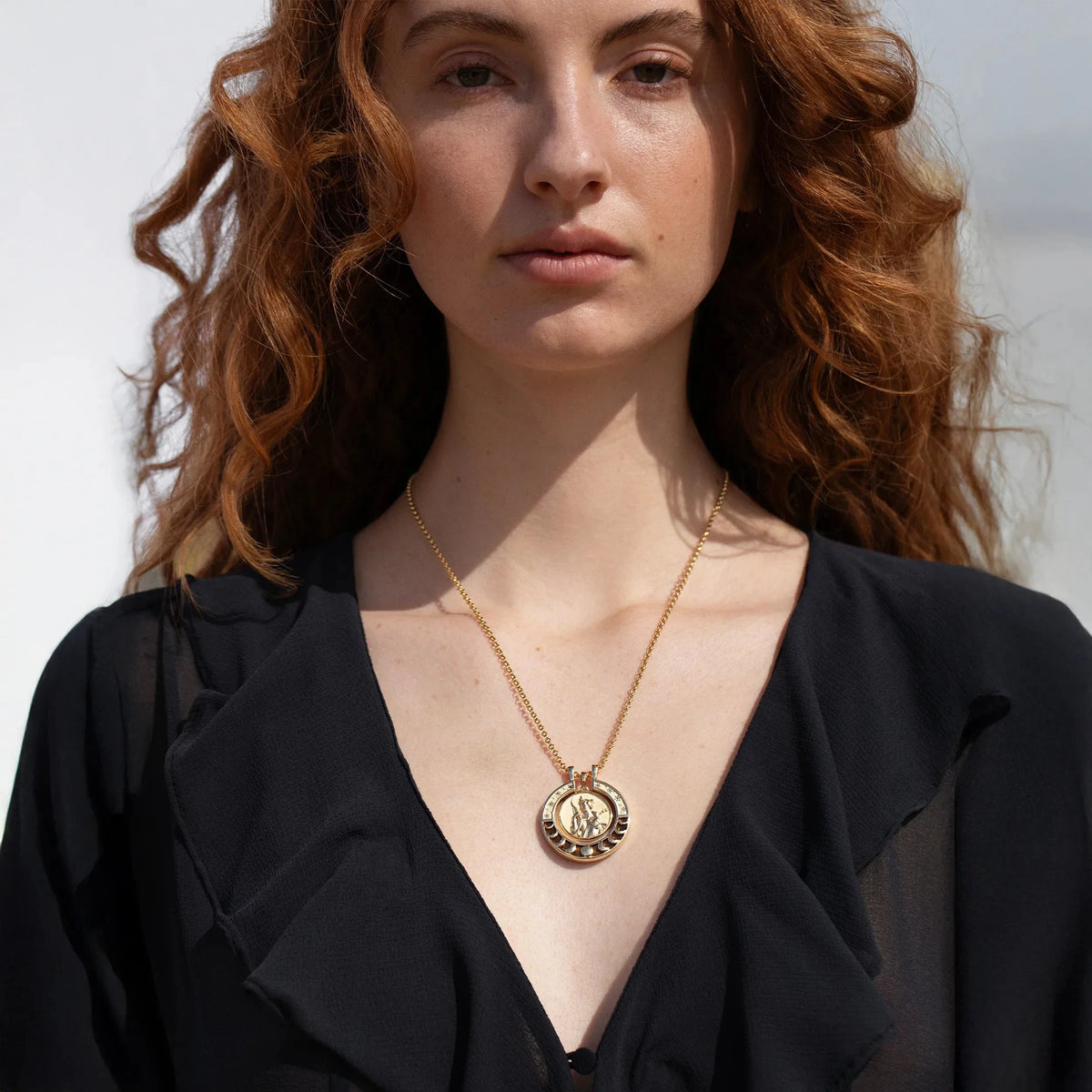 Tiger's Eye Moon Phase Halo Necklace