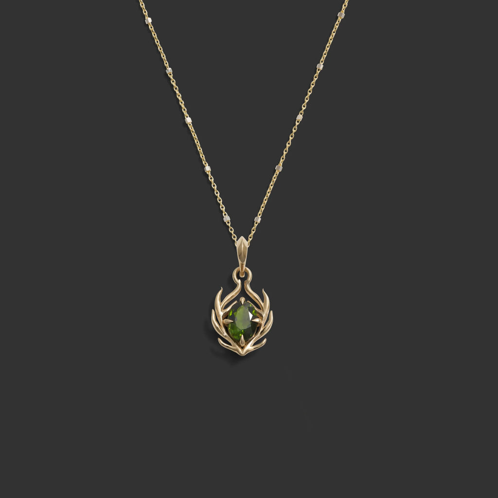 Tourmaline Stag Necklace
