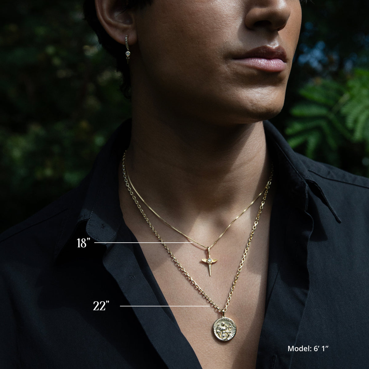 Men's Twisted Moon Necklace