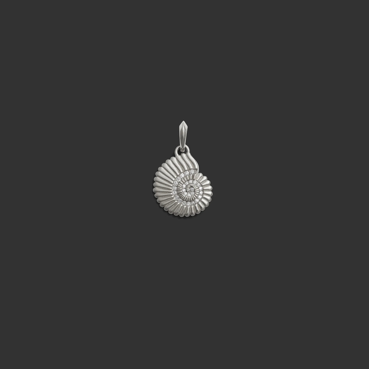 Diamond Spiral Shell Amulet