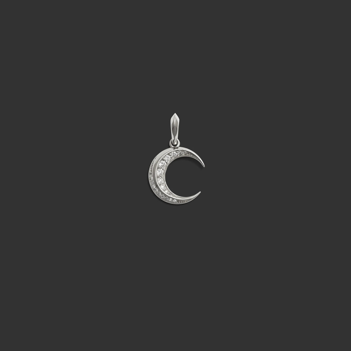 Diamond Twisted Moon Amulet