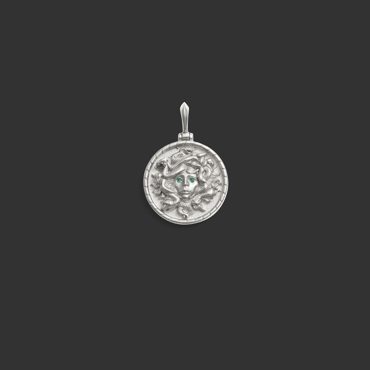 Emerald Eye Medusa Pendant
