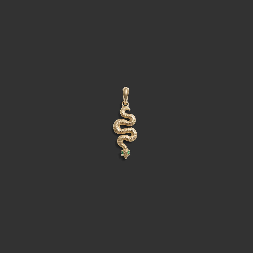 Emerald Eye Snake Amulet